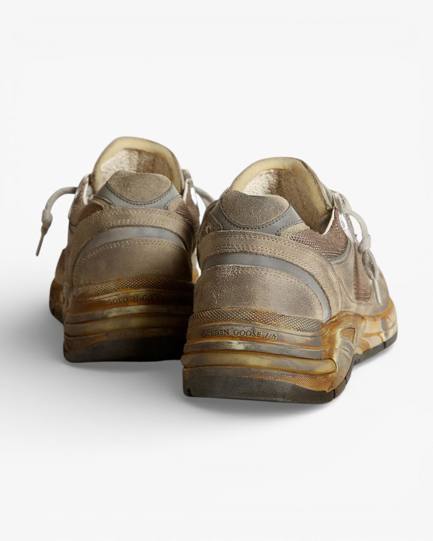 Golden Goose Running Star Taupe White Sneakers