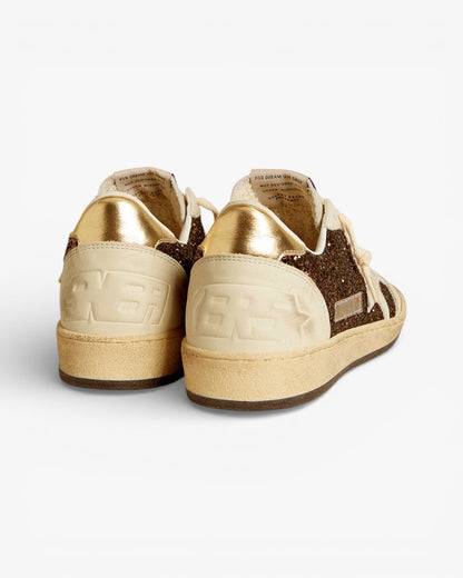Golden Goose Ball Star Brown Glitter Sneakers