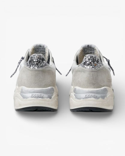 Golden Goose Running Sole Sneakers Nylon Suede Glitter Golden Star
