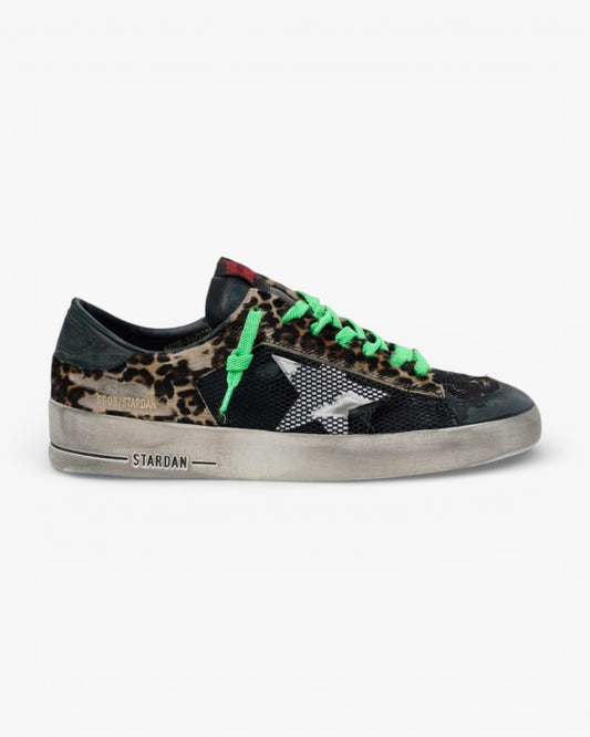 Golden Goose Leopard Print Stardan Sneakers