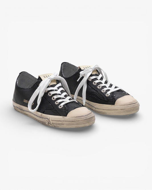 Golden Goose V STAR 2 Suede Trim Canvas Star Sneakers