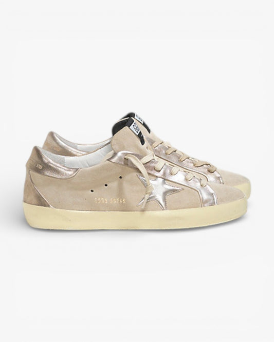 Golden Goose Super‑Star Bespoke Sneakers Beige Suede Gold Star