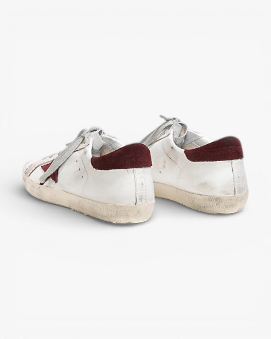 Golden Goose Super‑Star Sneakers White Leather Purple Suede Star