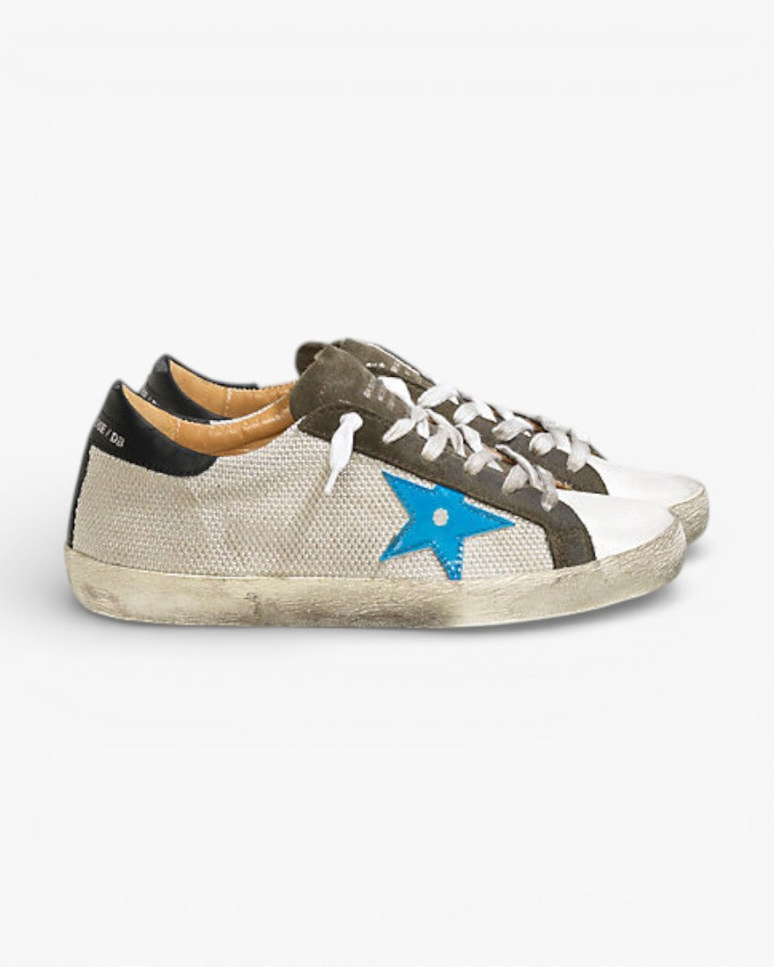 Golden Goose Super-Star Sneakers with Silver Leather Star