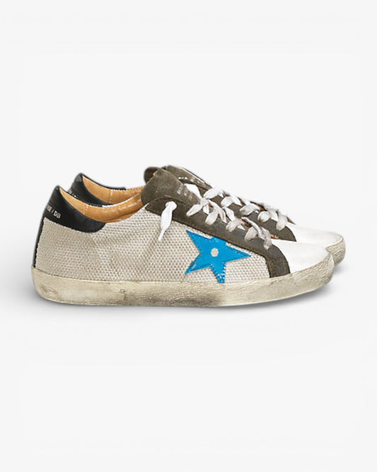 Golden Goose Super-Star Sneakers with Silver Leather Star