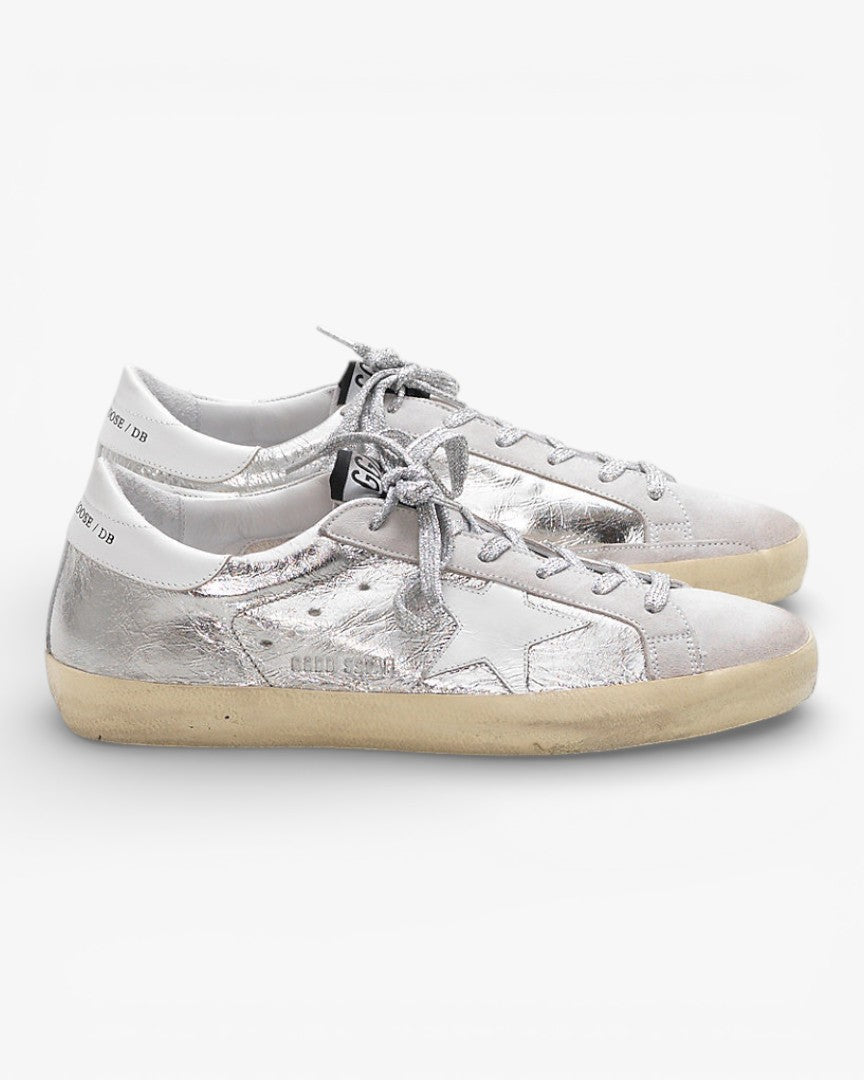 Golden Goose Superstar Sneakers Laminated Fabric Wrinkled Effect