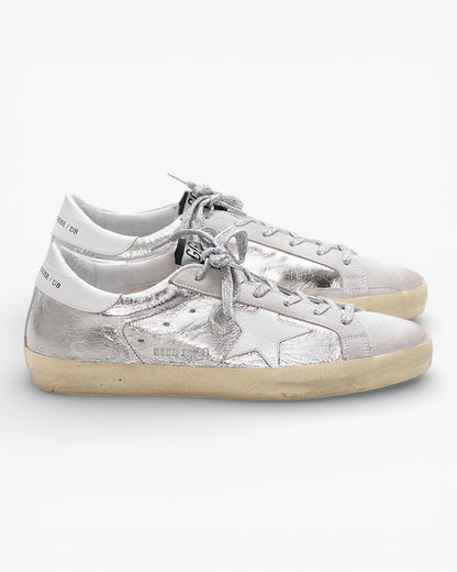 Golden Goose Superstar Sneakers Laminated Fabric Wrinkled Effect