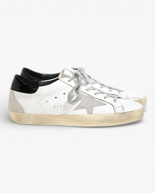 Golden Goose Super‑Star Sneakers White Black Cream Suede Leather