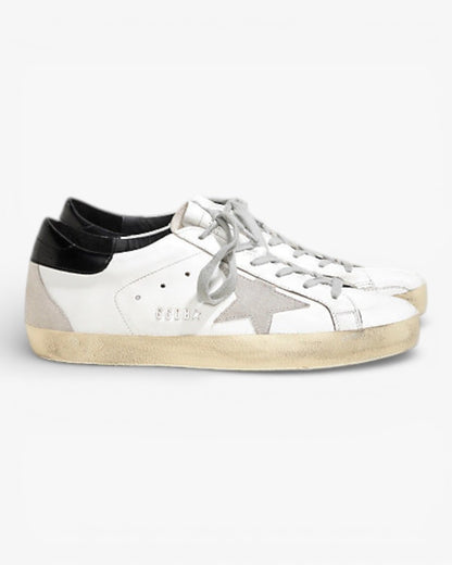 Golden Goose Super‑Star Sneakers White Black Cream Suede Leather
