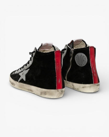 Golden Goose FRANCY Sneakers Suede Leather Star Black Suede Strawberry