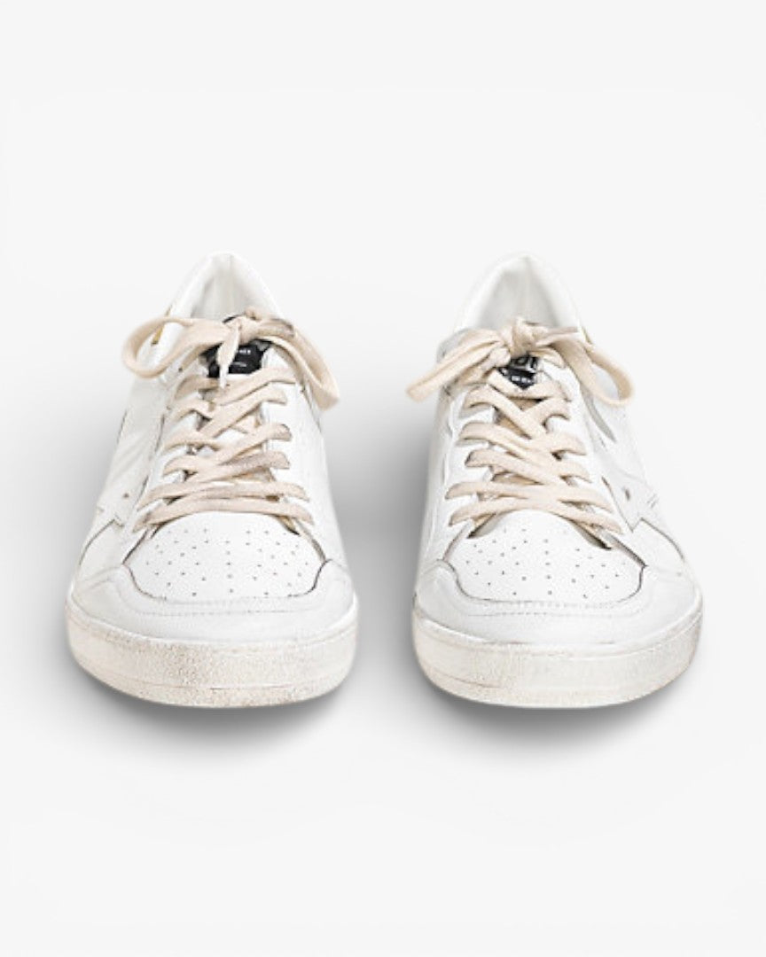 Golden Goose Ball Star Sneakers White Leather Gold Star