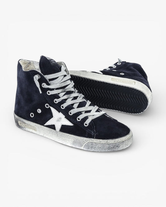Golden Goose FRANCY Sneakers Suede Leather Star Navy Suede