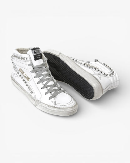 Golden Goose Slide White Handmade Custom Couple Shoes Sizes 34-46