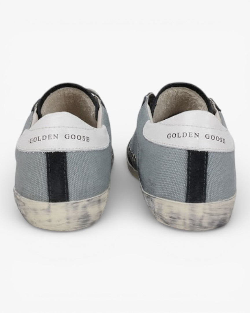 Golden Goose Super-Star Greyblue Handcrafted Custom Couple Sneakers
