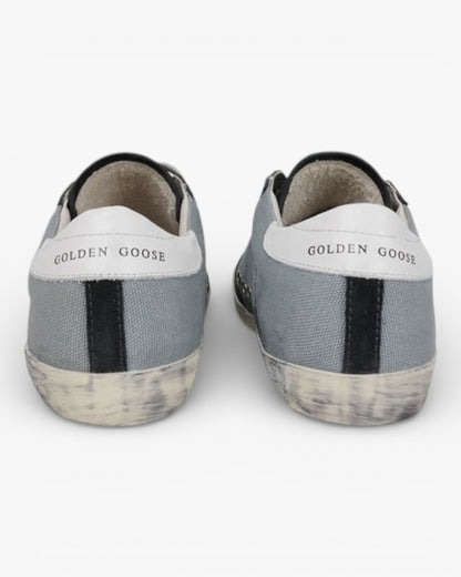 Golden Goose Super-Star Greyblue Handcrafted Custom Couple Sneakers
