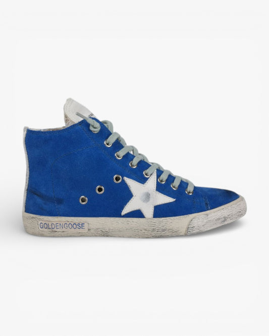Golden Goose FRANCY Blue Sneakers Handcrafted Custom Couples