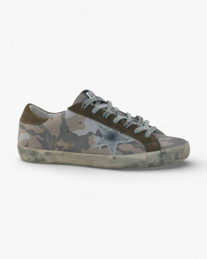 Golden Goose Camo Brown Handcrafted Custom Couple Sneakers