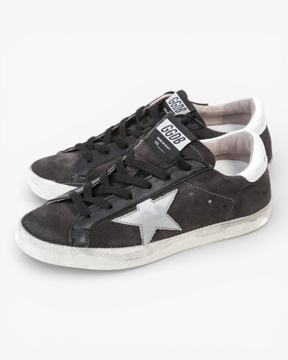 Golden Goose Superstar Brown White Handcrafted Custom Couple Sneakers