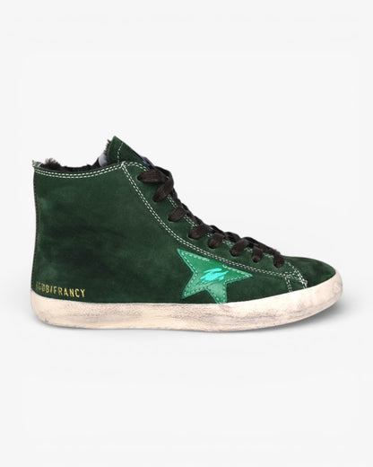 Golden Goose FRANCY Wool-Green Sneakers Handcrafted Custom Couples