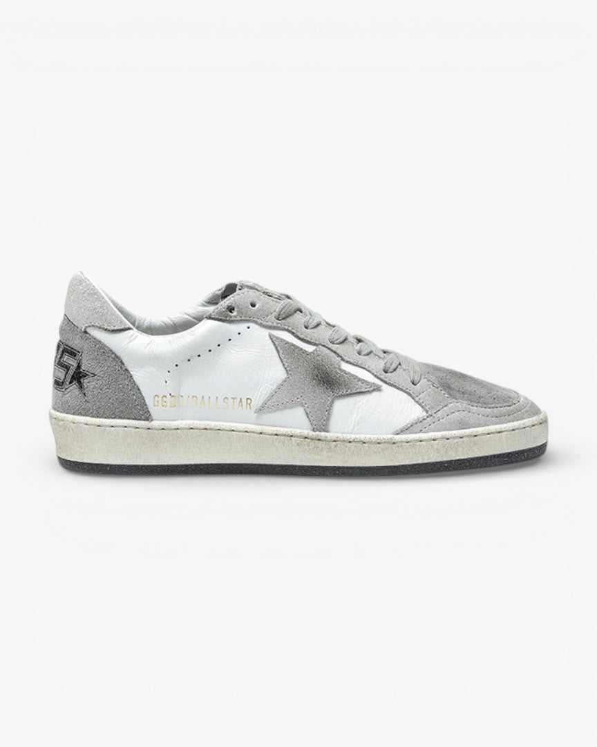 Golden Goose Grey Two‑Tone Sole Luxury Sneakers