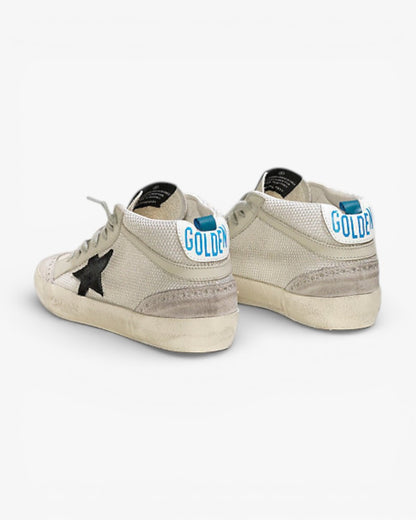 Golden Goose MID STAR Sneakers Tessuto Tecnico Stella Camoscio Grey Cord Gum Sole