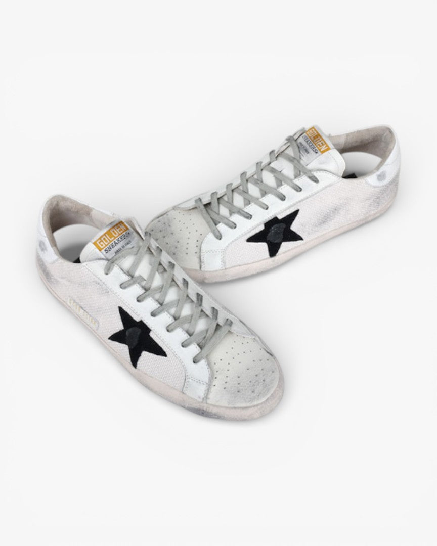 Golden Goose Grey Cord Handcrafted Custom Couple Sneakers