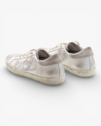 Golden Goose Superstar Sneakers Calfskin Leather Silk Coated