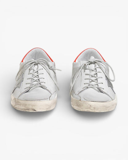 Golden Goose Super‑Star Sneakers White Leather Red Star