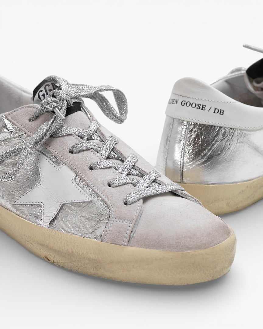 Golden Goose Superstar Sneakers Laminated Fabric Wrinkled Effect