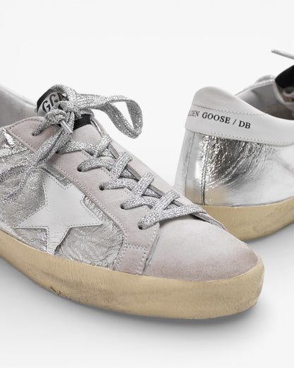 Golden Goose Superstar Sneakers Laminated Fabric Wrinkled Effect