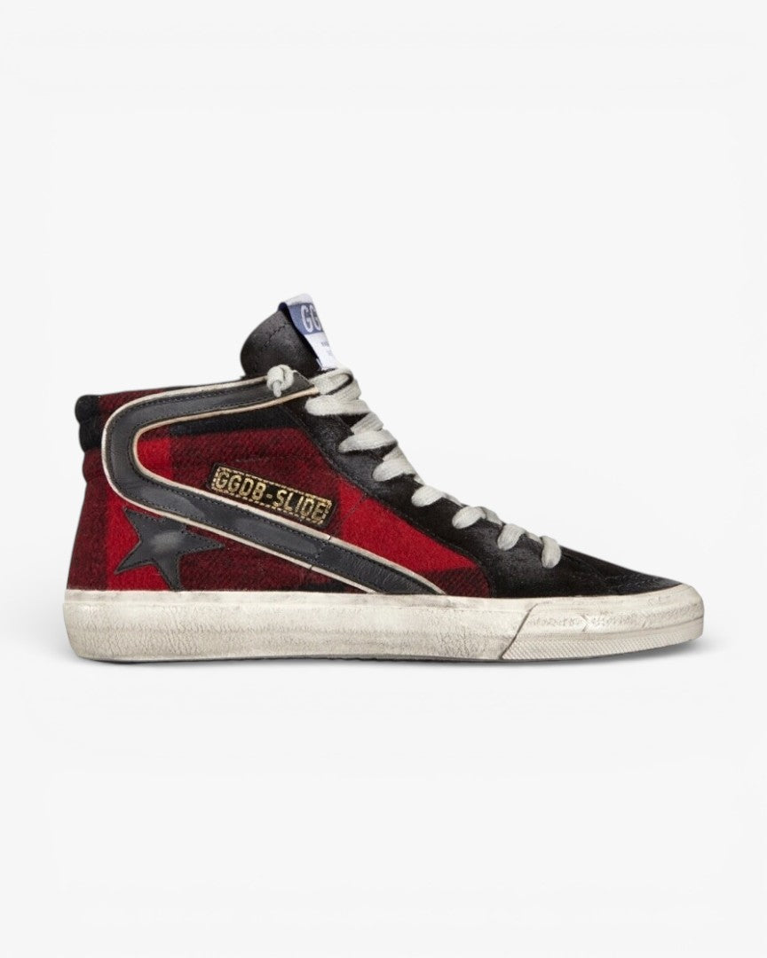 Golden Goose Slide Red Handmade Custom Couple Shoes Sizes 34-46