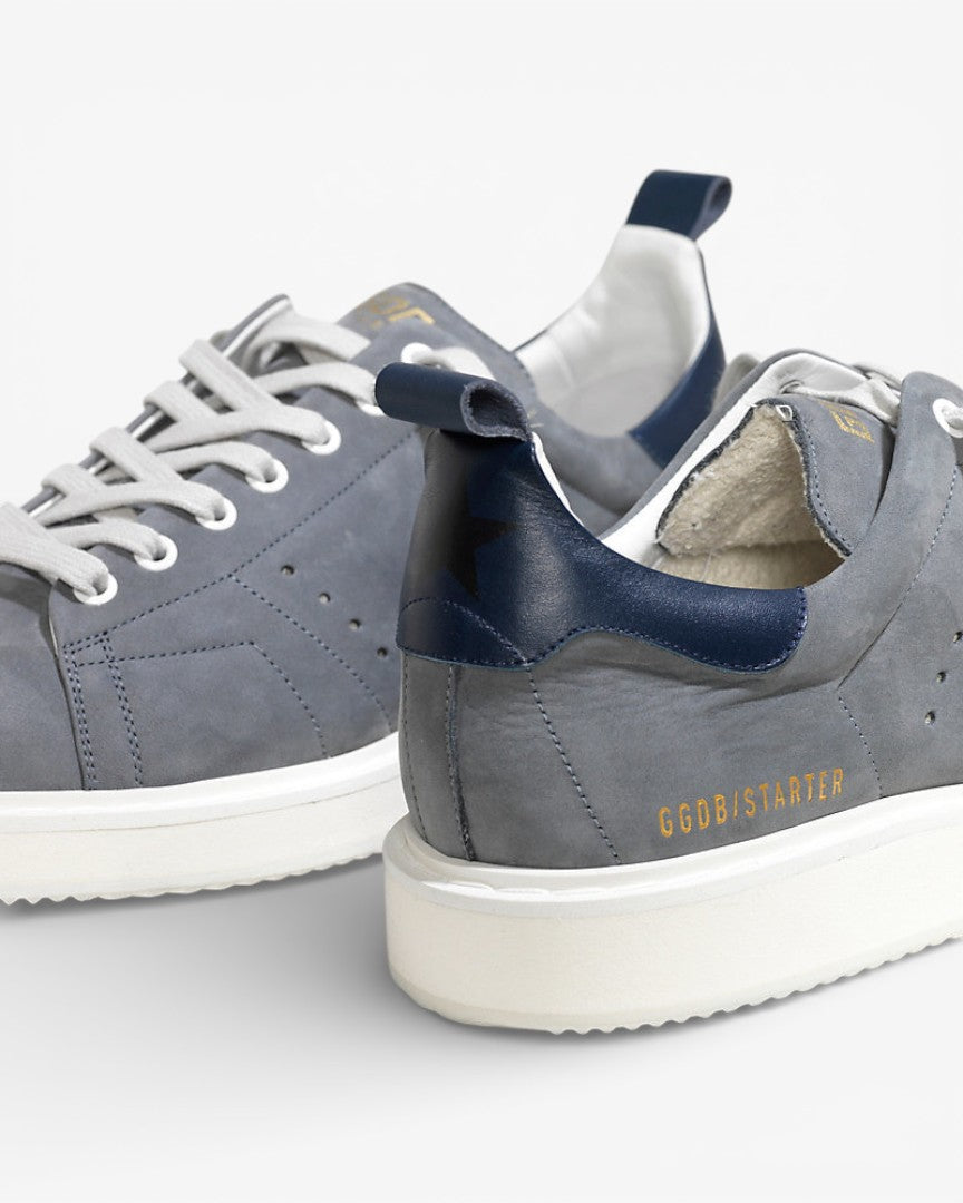 Golden Goose Dark Grey Nubuck Calf Suede Starter Sneakers