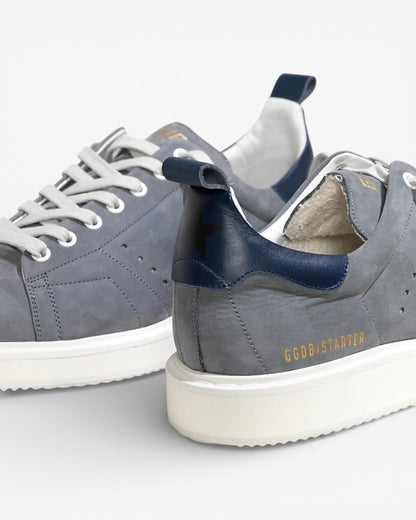 Golden Goose Dark Grey Nubuck Calf Suede Starter Sneakers