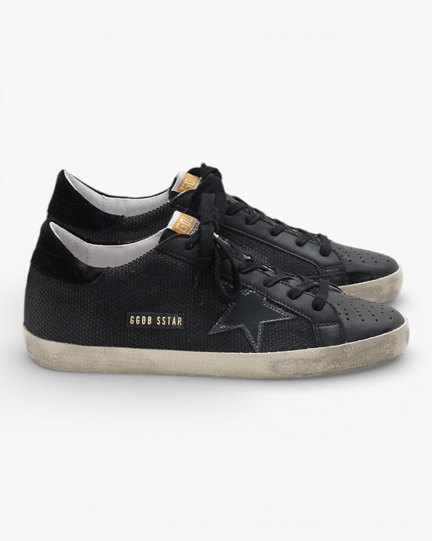 Golden Goose Superstar Sneakers Technical Mesh With Shiny Leather Star