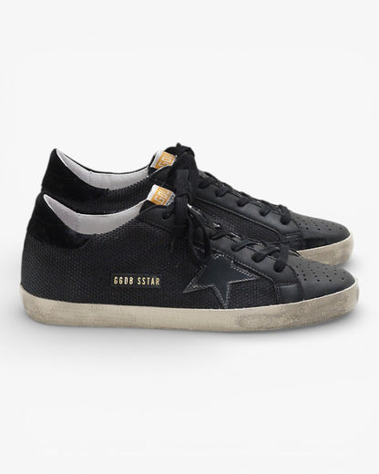 Golden Goose Superstar Sneakers Technical Mesh With Shiny Leather Star