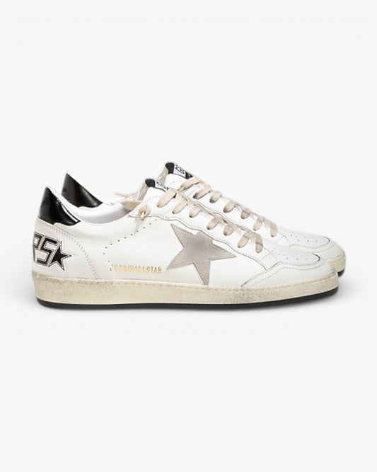 Golden Goose Ball Star White Leather Sneakers White Ice Suede Star