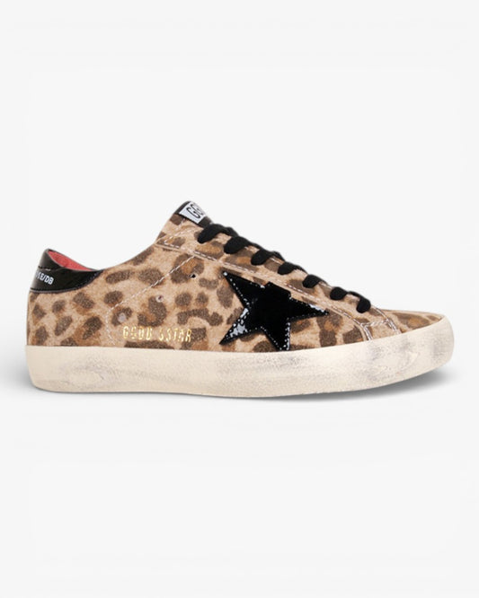 Golden Goose Superstar Leopard Handcrafted Custom Couple Sneakers