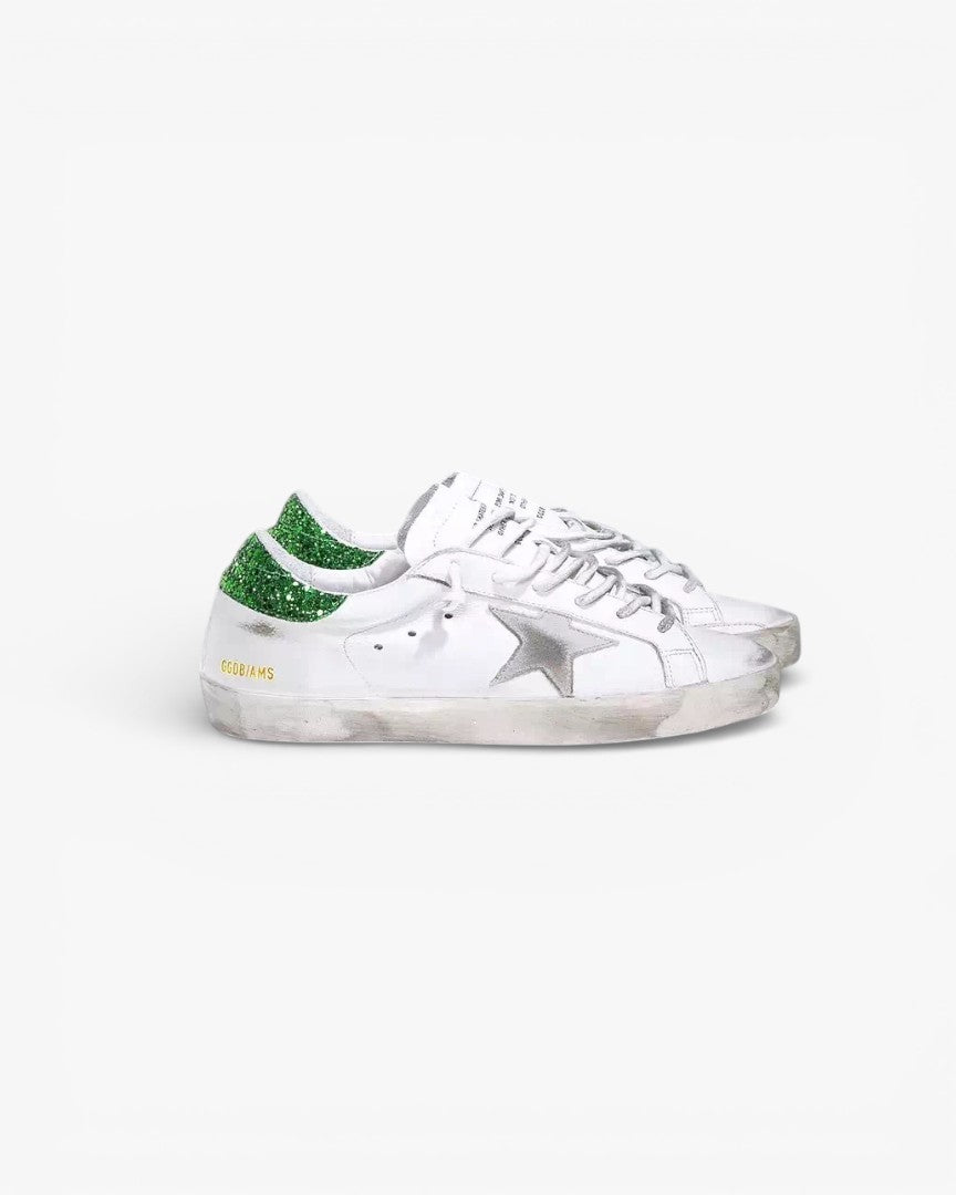 Golden Goose GGDB Green Glitter Sole Sneakers