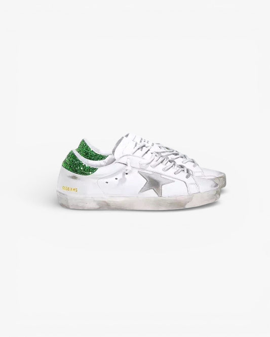 Golden Goose GGDB Green Glitter Sole Sneakers