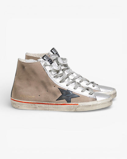 Golden Goose FRANCY Sneakers Camoscio Stella Pelle Skin Silver