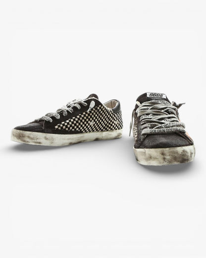 Golden Goose Superstar Check Horse Handcrafted Custom Couple Sneakers