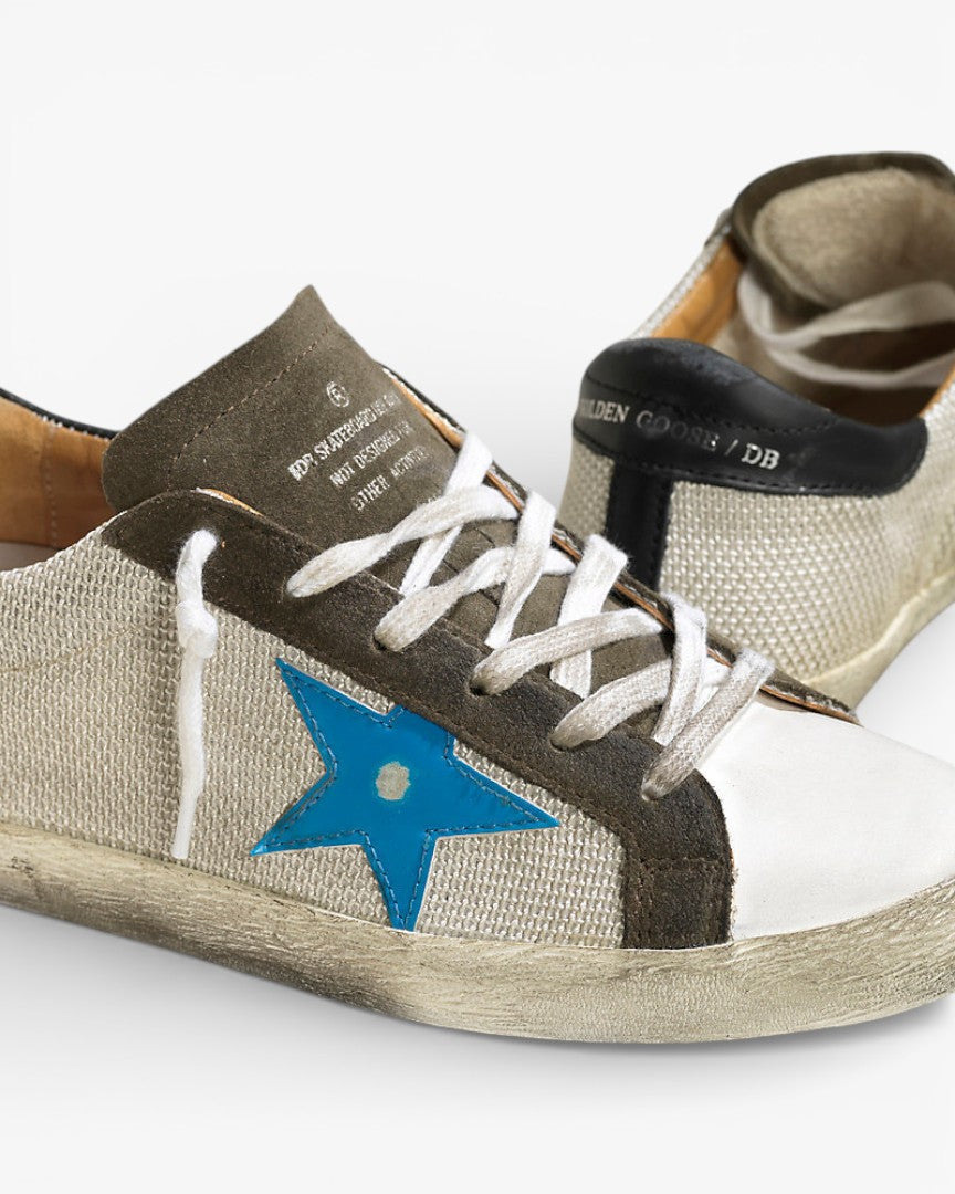 Golden Goose Super-Star Sneakers with Silver Leather Star