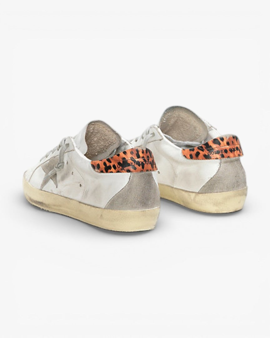 Golden Goose Super-Star Sneakers with Leopard Suede Star