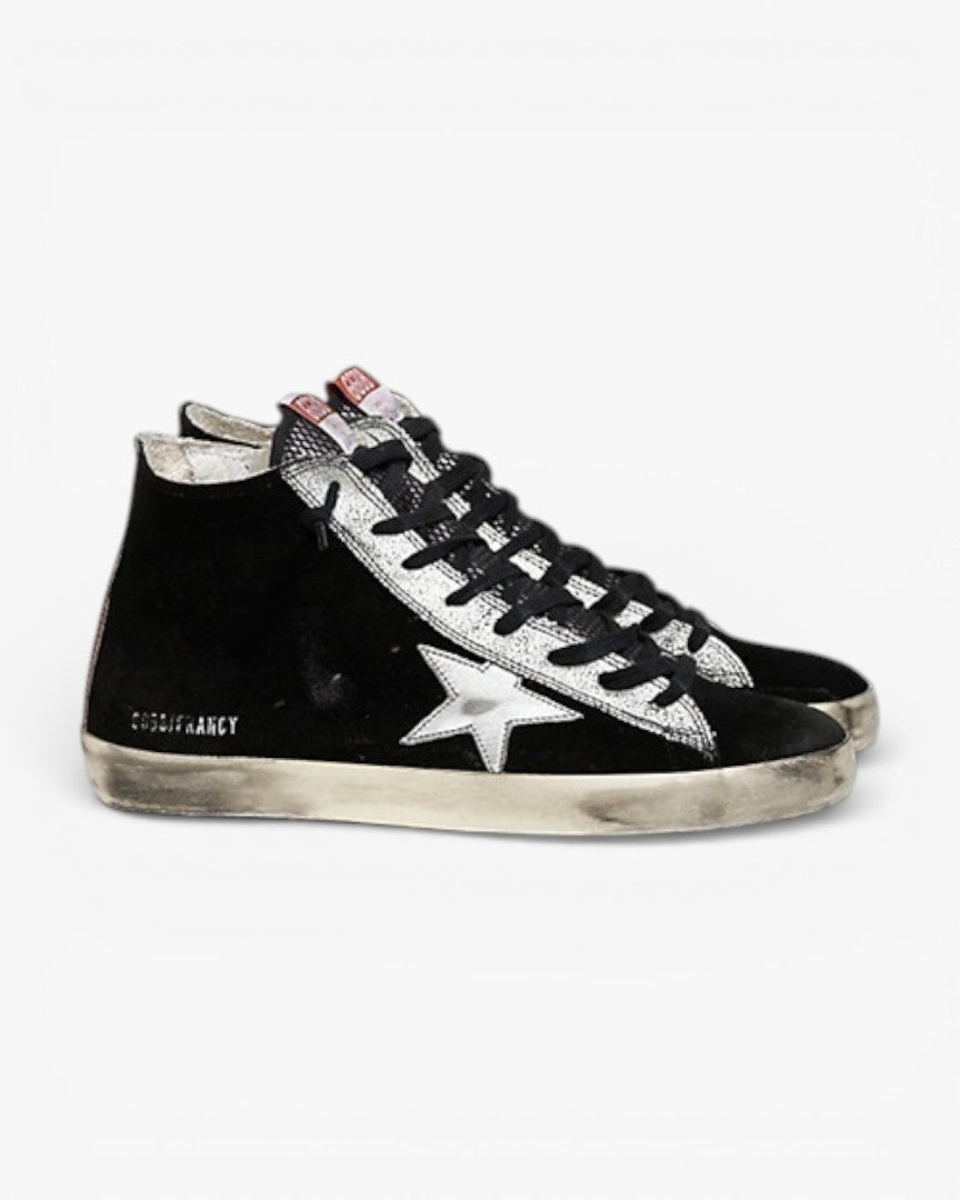 Golden Goose FRANCY Sneakers Suede Leather Star Black Suede Strawberry