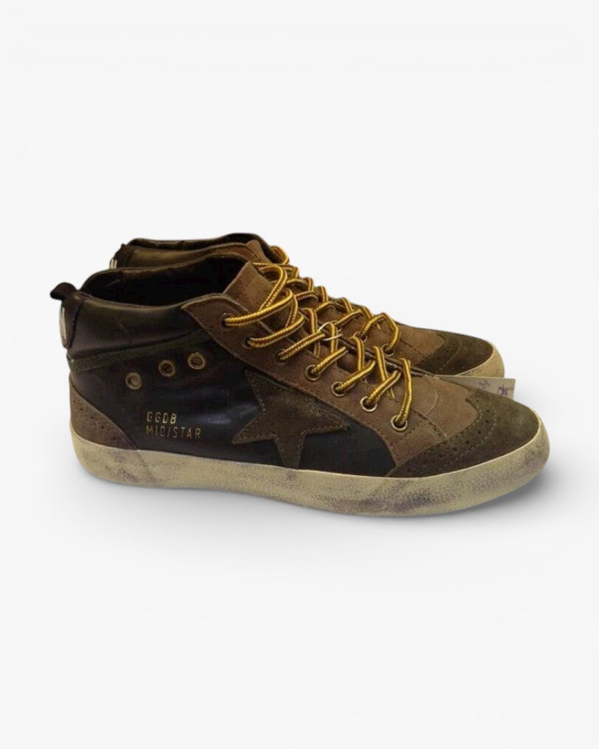 Golden Goose MID STAR Green Handcrafted Sneakers High-End Custom Couples Size 34-46