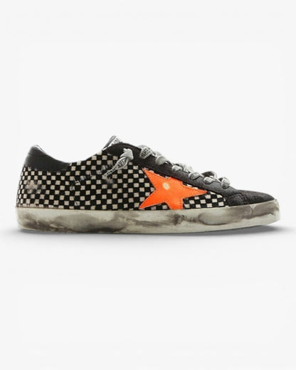 Golden Goose Superstar Check Horse Handcrafted Custom Couple Sneakers