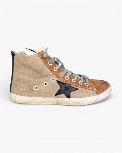 Golden Goose FRANCY Wool-Beige Sneakers Handcrafted Custom Couples