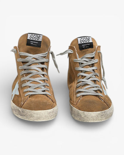 Golden Goose FRANCY Sneakers Camoscio Stella Pelle Olive Suede