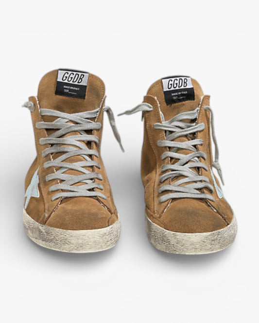 Golden Goose FRANCY Sneakers Camoscio Stella Pelle Olive Suede