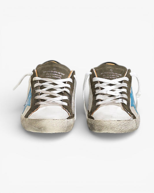 Golden Goose Super-Star Sneakers with Silver Leather Star